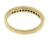 Nice Yellow Gold Round Brilliant Cut Diamond Channel Set Band