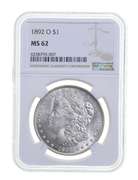 MS62 1892-O Morgan Silver Dollar - Graded NGC