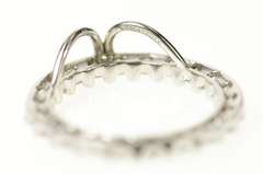 14K White Gold Round Cubic Zirconia Circle Classic Journey Pendant