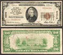 $20 1929-1 NBN Chase National Bank of NY NY Ch. 2370