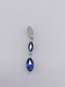 14kt Gold, Blue Sapphire & Diamond Pendant