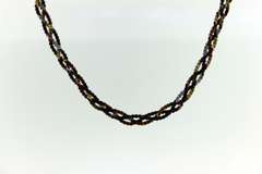 9K Yellow And  Trio Gold Woven Chocker Nechlace