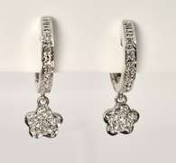 Tasteful Diamond Earrings in 14K WG
