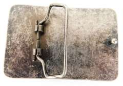 Big Leather & Steel Cross Belt Buckle