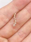 14kt Solid Yellow Gold & Diamond Earring (1)