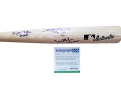 Warriors Cast Autographed X7 Baseball Bat James Remar +6 ACOA Witness ITP