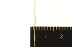 14K Yellow Gold 0.6mm Cable Chain Rolling Simple Link Necklace