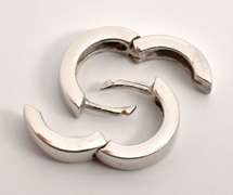 Popular 14k White Gold Diamond Huggies