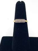 Pretty Round Diamond Ring in 10kt Two Tone Gold