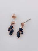 14kt Gold, Blue Sapphire, & Diamond Earrings