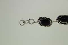 Silver-Tone Quartz Gemstone Bracelet