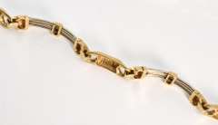 Stylish White & Yellow Gold Bracelet
