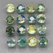 Unheated! 4.03ct round cut Australian Sapphire set