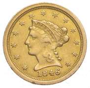 1846-O $2.50 Liberty Head Gold Quarter Eagle