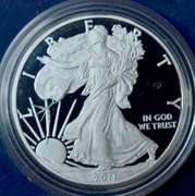 2011-W Proof Silver Eagle, Capsule only