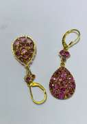 Pink Sapphire Earrings in 14kt Gold- 30.0 Carats!