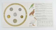 2001 Turkish State Mint Unc 6 Coin Set - In Collectable Bird Book