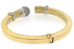 Remarkable 18kt Biko CZ Bangle Bracelet
