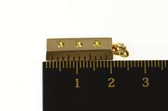 10K Yellow Gold Yellow Sapphire Inset 3D Ruler Charm/Pendant
