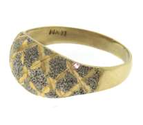Stylish 14kt YG Textured Dome Style Ring