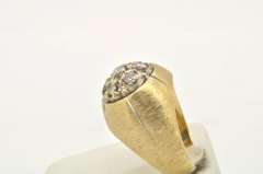 MENS 18 KT YELLOW GOLD DIAMOND RING