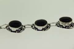 Silver-Tone Quartz Gemstone Bracelet