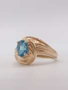 14kt Yellow Gold & Blue Topaz Cocktail Ring