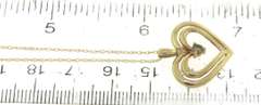 Fabulous Yellow Gold Diamond Heart Pendant on Chain