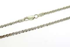 Italian Sterling Silver Primrose Sparkle Popcorn Chain