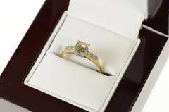 14K Yellow Gold Classic 1940's Diamond Engagement Setting Ring