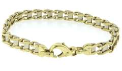 Outstanding Yellow Gold Railroad Bracelet