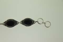 Silver-Tone Quartz Gemstone Bracelet