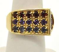 14KT YELLOW GOLD GARNET, AMETHYST, TANZANITE, CITRINE