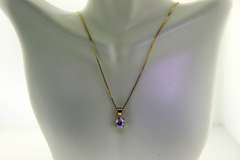 Italian Sterling Silver A Lot Of  Two Drop Pendant With Chain L
