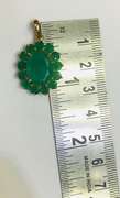 Beautiful 8.0 Carat Emerald Pendant in 14kt Yellow Gold
