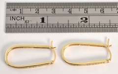 Beautiful Elongated Diamond Hoop Earrings