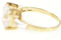 14K Yellow Gold Princess Baguette Travel Engagement Ring