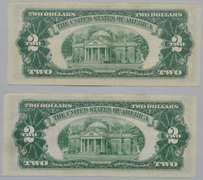 2 Choice Consecutive Unc 1953 B Red Seal $2 Star Notes