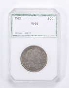 VF25 1902 Barber Head Half Dollar - Graded by PCI