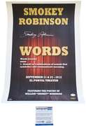 Smokey Robinson Autographed Numbered 11/20 Words 18x24 Litho Poster