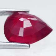 Beautiful 3.28ct pear cut imperial red Ruby
