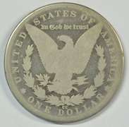 Scarce 1890-CC Morgan Silver Dollar in circ