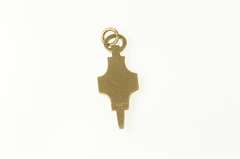 10K Yellow Gold Phi Delta Black Enamel Ornate Charm/Pendant