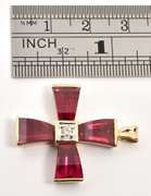 Stunning Ruby and Diamond Cross Pendant