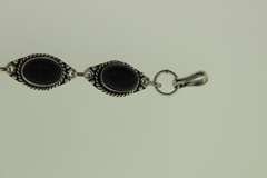 Silver-Tone Quartz Gemstone Bracelet