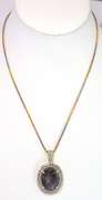 Stunning Colossal 2300CTS Cabochon Star Ruby & White Sapphire Necklace in Vermeil
