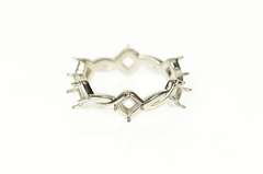 Platinum 6.3mm Twist Pattern Eternity Band Setting Ring