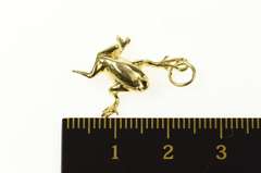 14K Yellow Gold Stylized Tropical Tree Frog Rainforest Charm/Pendant