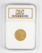 VF30 1844-C $5 Liberty Head Gold Half Eagle - Graded NGC