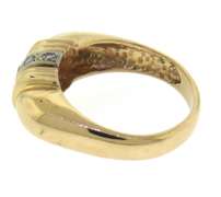 Vintage Yellow Gold Diamond Dome Ring